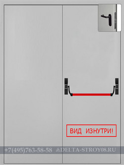 Наружная оцинкованная дверь ДСВ-02 двустворчатая