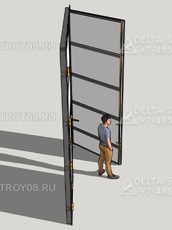 Автоматические распашные ворота АРВК с калиткой