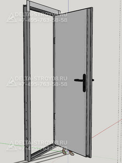 Дверь для магазина противопожарная Спл распашная ДСВв-Прг