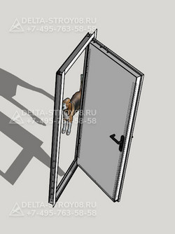 ДСВ Противопожарная дверь однопольная Вн глухая в котельную Прг