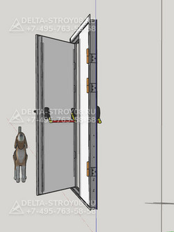 Дверь противопожарная с доводчиком 2 типа EI-30 для гипермаркета ДМ