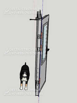 Противопожарная дверь EI-60 ДПСО-02 с врезным замком остеклённая