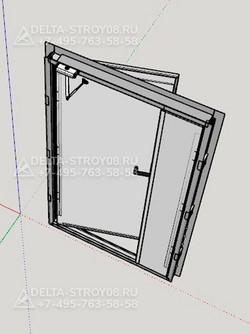 Противопожарная дверь EI-60 ДПС-4Птл с базальтовой плитой