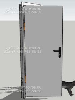 Противопожарная дверь с антипаникой и доской отбойной ДМП-Г-О EI-30
