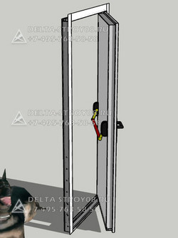 Дверь противопожарная нержавеющая AISI 430 Р однопольная П для дома