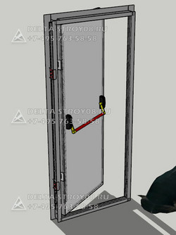 Дверь противопожарная нержавеющая AISI 430 Р однопольная П для дома
