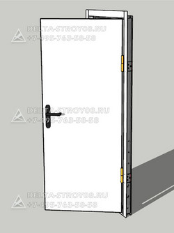Дверь нержавеющая Г противопожарная AISI 430 с классом защиты EI