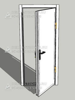 Дверь нержавеющая Г противопожарная AISI 430 с классом защиты EI