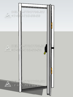 Дверь нержавеющая Г противопожарная AISI 430 с классом защиты EI