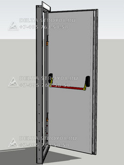 Дверь нержавеющая Г противопожарная AISI 430 с классом защиты EI