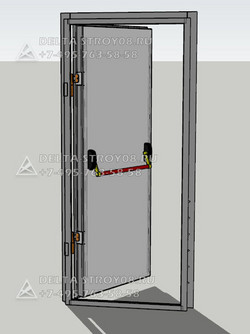 Дверь нержавеющая Г противопожарная AISI 430 с классом защиты EI