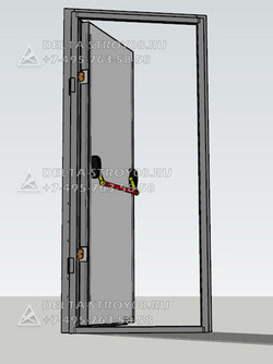Дверь нержавеющая Г противопожарная AISI 430 с классом защиты EI