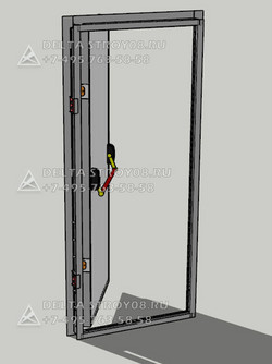 Дверь нержавеющая Г противопожарная AISI 430 с классом защиты EI