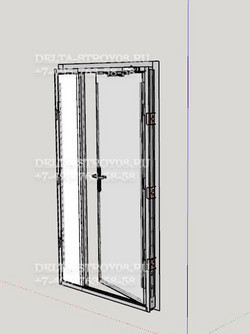 Противопожарная дверь в подъезд с доводчиком ДПМ декорированная