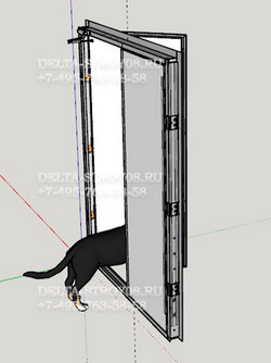 Серая противопожарная дверь Г с сертификатом соответсвия двупольная