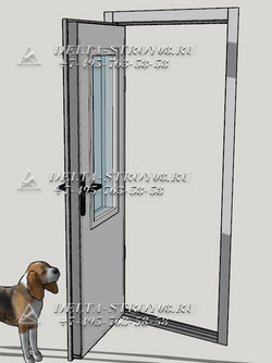 Противопожарная дверь 1000х2100 для моечной зоны комбината питания