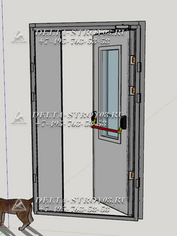 Противопожарная дверь 1200х2100 Псп с рамной коробкой с полотном Вн