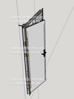 Противопожарная дверь EIS-30 для библиотек и архивов двупольная ДМ