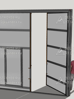Противопожарные ворота ПВ тёмно-синие