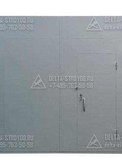 Противопожарные ворота металлические 02 для цехов и ангаров