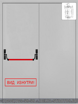 ДТМ Глухая техническая дверь в проходные зоны с усиленной кромкой Прг