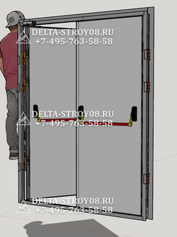 ДТМ Глухая техническая дверь в проходные зоны с усиленной кромкой Прг