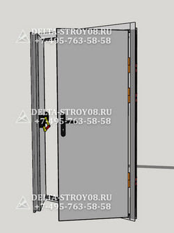 Н Двухстворчатая дверь техническая ДСВх-К для фабричных корпусов 02