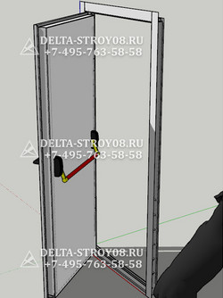 Техническая наружная дверь с доводчиком для здравоохранения глухая