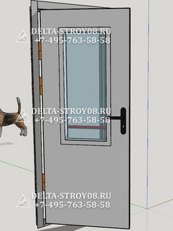 Дп Техническая дверь с решеткой Брг для склада временного хранения ДС