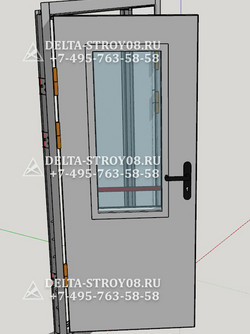 Дп Техническая дверь с решеткой Брг для склада временного хранения ДС