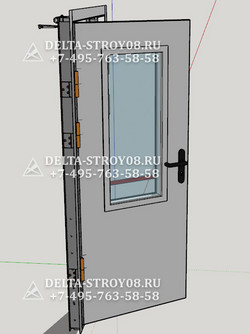 Дп Техническая дверь с решеткой Брг для склада временного хранения ДС