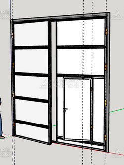 Промышленные ворота для склада по ГОСТу с доводчиком в комплекте
