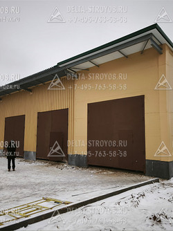 ВПМ Ворота в коровник на ферму на петлях 02 с рамой оцинкованной К