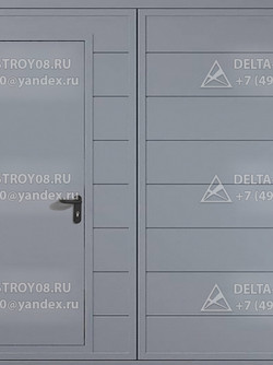 Промышленные ворота с калиткой ВПМ для вокзалов двойные