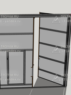Промышленные ворота с калиткой ВПМ для портов светлые