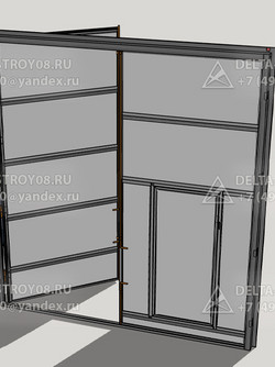 Распашные ворота с калиткой ВРК для силосных хранилищ
