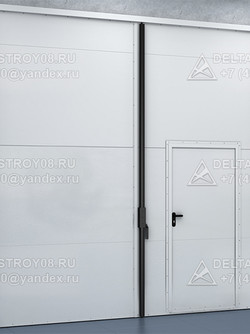 Распашные ворота сэндвич РВС для логистических узлов