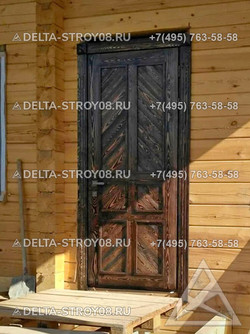 ДСН Входная дверь под старину для ресторана в историческом стиле К