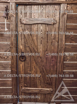 БСД Дверь в баню под старину без порога для раздевалки распашная Н