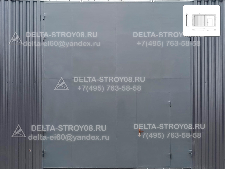 Противопожарные ворота ei-60 с уплотнителями терморасширяющимися