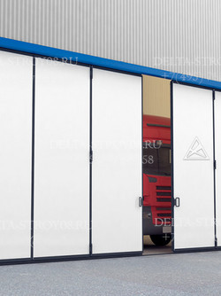 Противопожарные ворота откатные на сборочные линии производств ВПМО