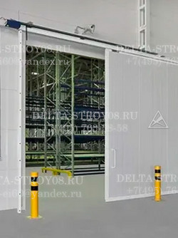 Противопожарные ворота откатные со вставками из огнестойкого стекла