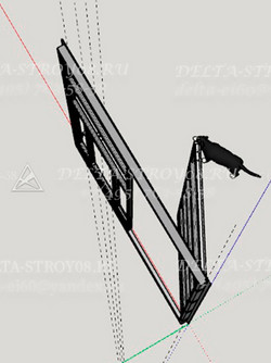 Промышленные ворота с калиткой в технические дворы гипермаркетов