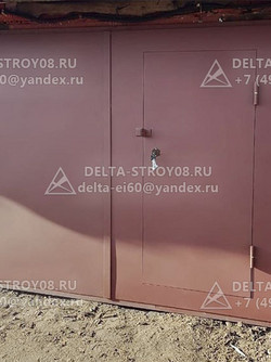 Распашные гаражные ворота Пр с коробкой из профильной трубы ВМРГ