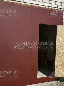 02 Распашные гаражные ворота с покрытием грунт-эмалью и утеплением Брг