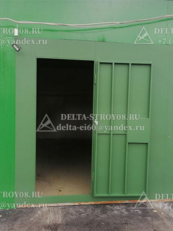 ГВН-К Гаражные ворота с калиткой вертикальные ребра жесткости 2 створки