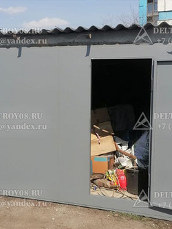 ВМГ Гаражные ворота с калиткой распашные с упорами для створок Прг
