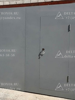 ВРГ Утепленные гаражные ворота коричневые Н из стали многослойные 4птл