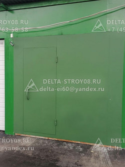 ВГМ Распашные гаражные ворота с калиткой 02 без порога для узкого проема