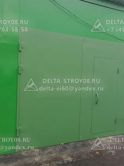 ВГМ Распашные гаражные ворота с калиткой 02 без порога для узкого проема